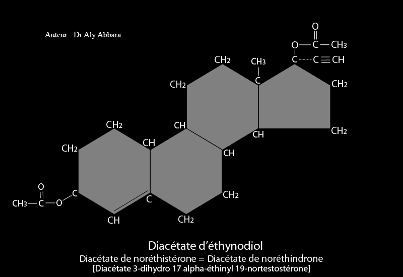 Diacétate d'éthynodiol ou diacétate de Noréthistérone